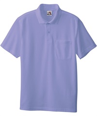 【桑和】0027     半袖ポロシャツ（胸ポケット）(63ﾊﾟｰﾌﾟﾙ-SS)