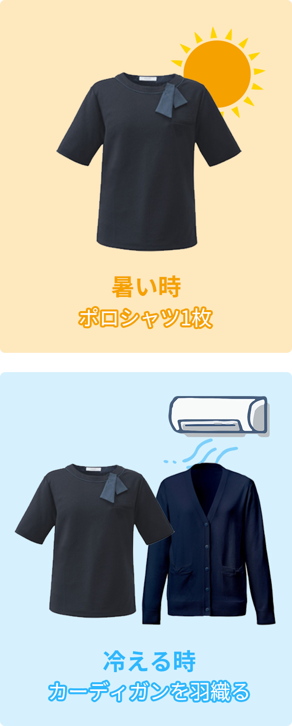 一緒に着るとさらに快適！