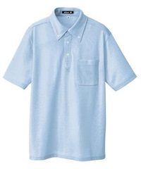 【アイトス】10599　吸汗速乾（クールコンフォート）半袖ボタンダウンポロシャツ（男女兼用）(017ﾗｲﾄｻｯｸｽ-S)