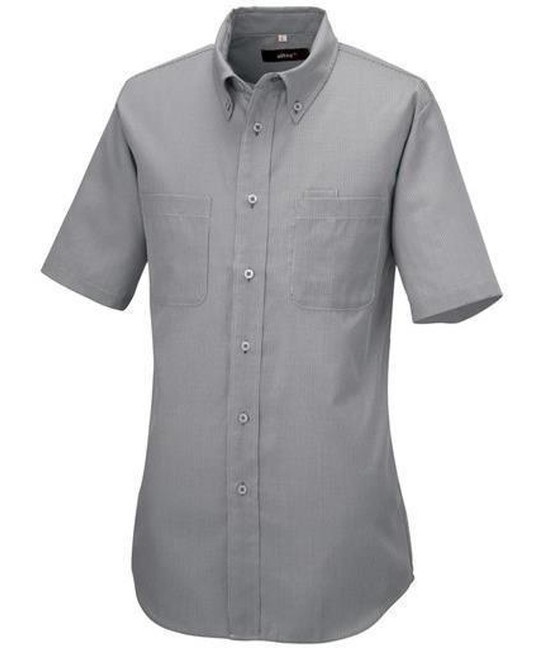 【アイトス】50402　半袖ボタンダウンシャツ（コードレーン）（男女兼用）(110ﾌﾞﾗｯｸ-3S)