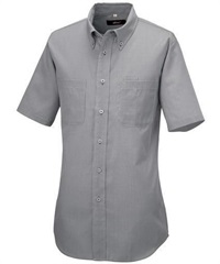【アイトス】50402　半袖ボタンダウンシャツ（コードレーン）（男女兼用）(110ﾌﾞﾗｯｸ-3S)
