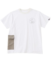 【アイトス】95188　防虫脇貼付けポケット付プリントTシャツ(001ｵﾌ-M)