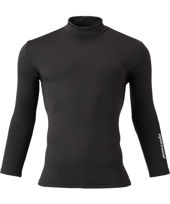 【アタックベース】46615　発熱モックネック(11ﾌﾞﾗｯｸ-M)