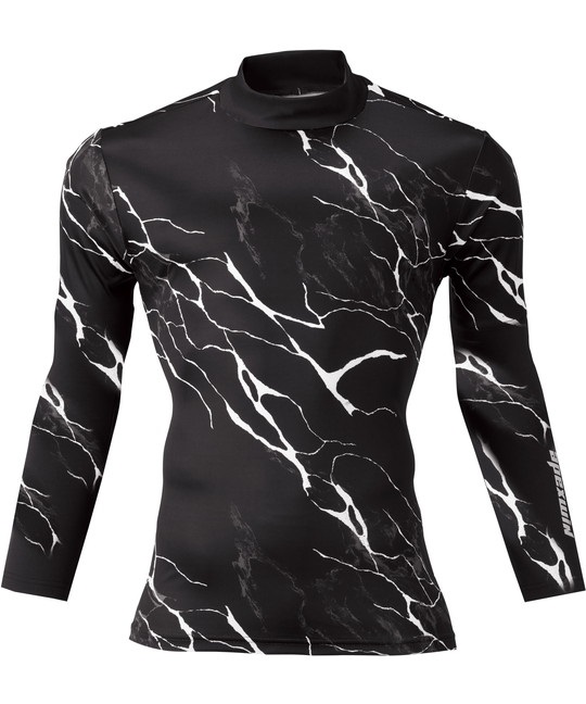 【アタックベース】46615　発熱モックネック(62ﾍﾟｲﾝﾄﾌﾞﾗｯｸ-M)