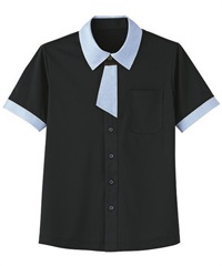 【カーシーカシマ】HM2629　半袖ニットシャツ(2夜空-SS)