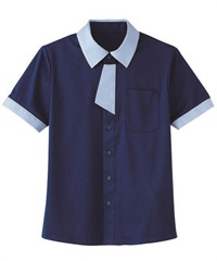 【カーシーカシマ】HM2629　半袖ニットシャツ(6海-SS)