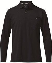 【バートル】665　長袖ポロシャツ（ユニセックス）(35ﾌﾞﾗｯｸ-SS)