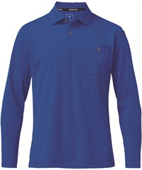 【バートル】665　長袖ポロシャツ（ユニセックス）(47ｻｰﾌﾌﾞﾙｰ-SS)