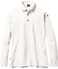 【バートル】715　長袖BDシャツ（ユニセックス）(29ﾎﾜｲﾄ-S)