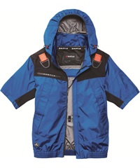 【バートル】AC1196　AC半袖ブルゾン（ユニセックス）(42ﾛｲﾔﾙﾌﾞﾙｰ-S)