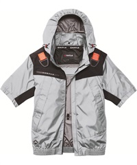 【バートル】AC1196　AC半袖ブルゾン（ユニセックス）(5ｼﾙﾊﾞｰ-S)