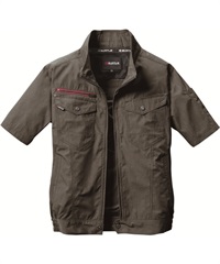 【バートル】AC7146　AC半袖ブルゾン（ユニセックス）(59ｵﾘｰﾌﾞｸﾞﾚｰ-S)