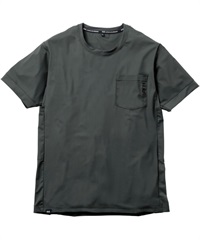 【桑和】0595-53　半袖Tシャツ（胸ポケット有）(23ﾁｬｺｰﾙｸﾞﾚｰ-S)