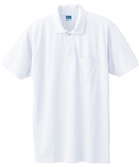 【桑和】50127    半袖ポロシャツ（胸ポケット）(0ﾎﾜｲﾄ-SS)