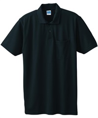 【桑和】50127    半袖ポロシャツ（胸ポケット）(4ﾌﾞﾗｯｸ-SS)
