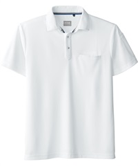 【桑和】50727    半袖ポロシャツ（胸ポケット）(0ﾎﾜｲﾄ-SS)