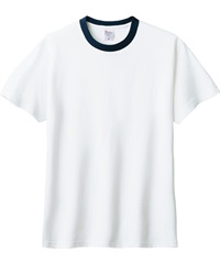 【トムス（Printstar）】00085-CVT　5.6オンス　ヘビーウェイトTシャツ(731ﾎﾜｲﾄ×ﾈｲﾋﾞｰ-100)