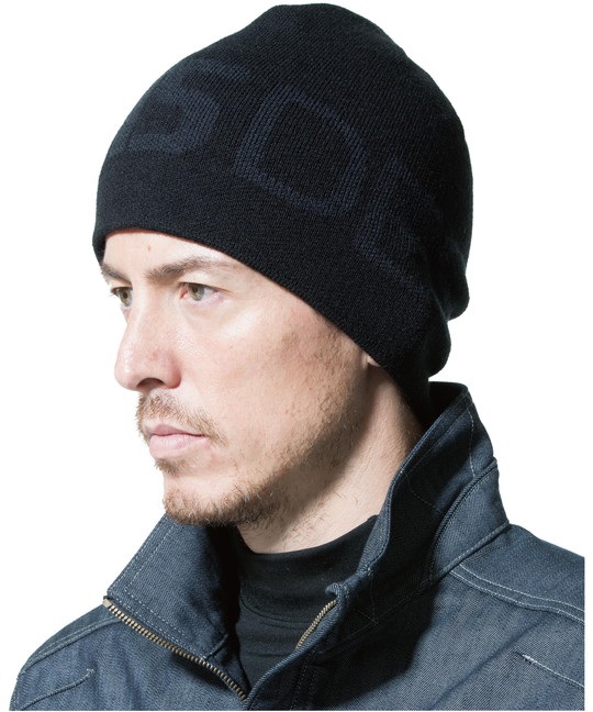 【TS DESIGN】842916　リバーシブルニット帽(95ﾌﾞﾗｯｸ-F)