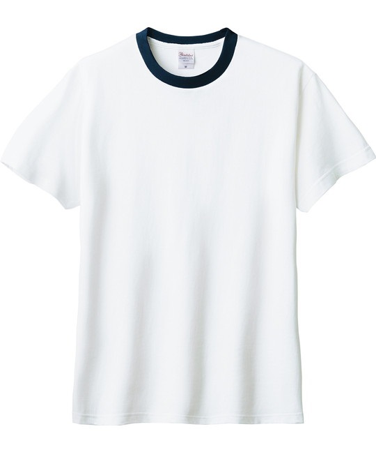 【トムス（Printstar）】00085　5.6オンス　ヘビーウェイトTシャツ(731ﾎﾜｲﾄ×ﾈｲﾋﾞｰ-100)