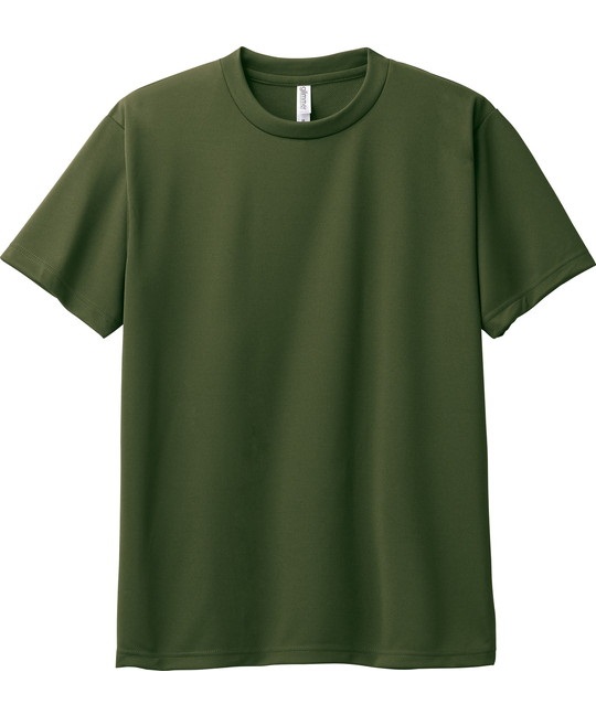 【トムス（glimmer）】00300　4.4オンス　ドライTシャツ(037ｱｰﾐｰｸﾞﾘｰﾝ-100)