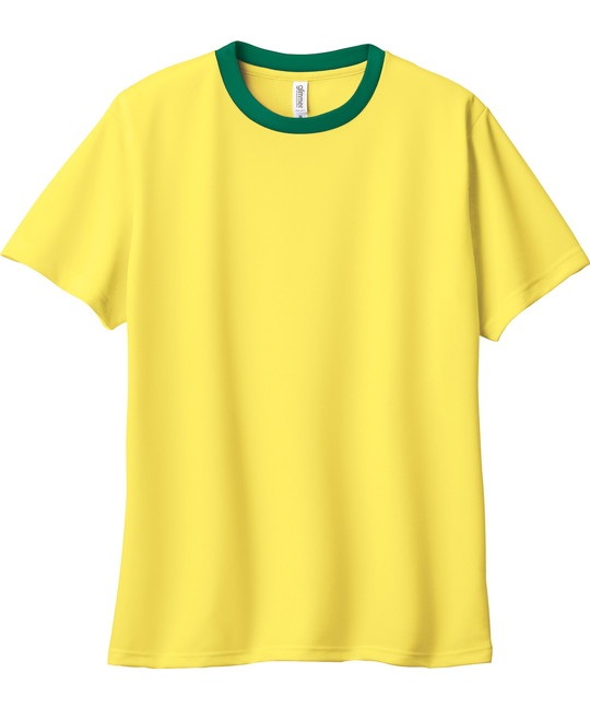 【トムス（glimmer）】00300　4.4オンス　ドライTシャツ(635ｲｴﾛｰ×ｸﾞﾘｰﾝ-100)