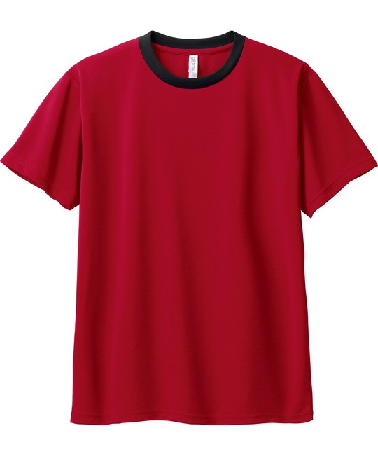 【トムス（glimmer）】00300　4.4オンス　ドライTシャツ(636ｶﾞｰﾈｯﾄﾚｯﾄﾞ×ﾌﾞﾗｯｸ-100)