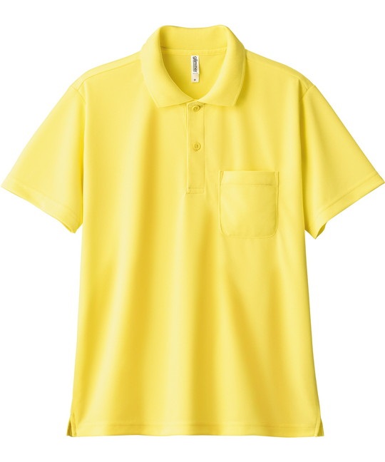 【トムス（glimmer）】00330　4.4オンス　ドライポロシャツ（ポケット付）(020ｲｴﾛｰ-SS)