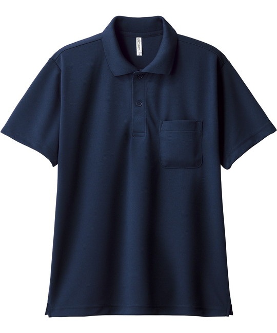 【トムス（glimmer）】00330　4.4オンス　ドライポロシャツ（ポケット付）(031ﾈｲﾋﾞｰ-SS)