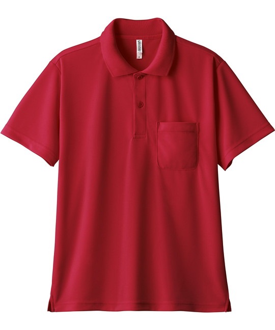 【トムス（glimmer）】00330　4.4オンス　ドライポロシャツ（ポケット付）(035ｶﾞｰﾈｯﾄﾚｯﾄﾞ-SS)