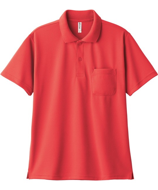 【トムス（glimmer）】00330　4.4オンス　ドライポロシャツ（ポケット付）(048蛍光ｵﾚﾝｼﾞ-SS)