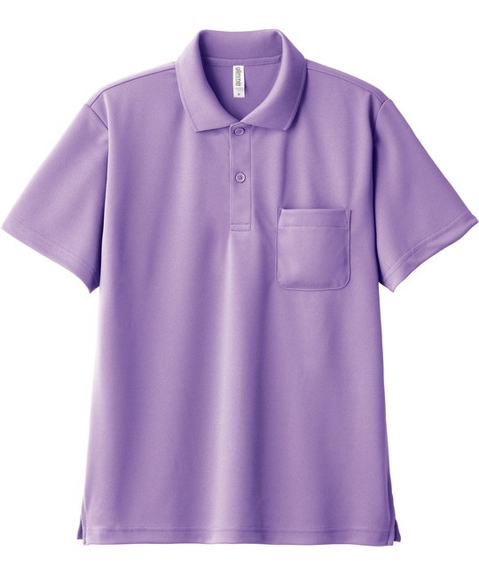 【トムス（glimmer）】00330　4.4オンス　ドライポロシャツ（ポケット付）(188ﾗｲﾄﾊﾟｰﾌﾟﾙ-SS)