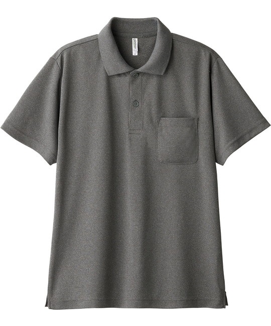 【トムス（glimmer）】00330　4.4オンス　ドライポロシャツ（ポケット付）(901ﾐｯｸｽｸﾞﾚｰ-SS)