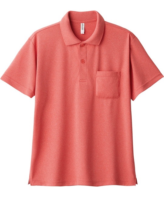 【トムス（glimmer）】00330　4.4オンス　ドライポロシャツ（ポケット付）(903ﾐｯｸｽﾚｯﾄﾞ-SS)