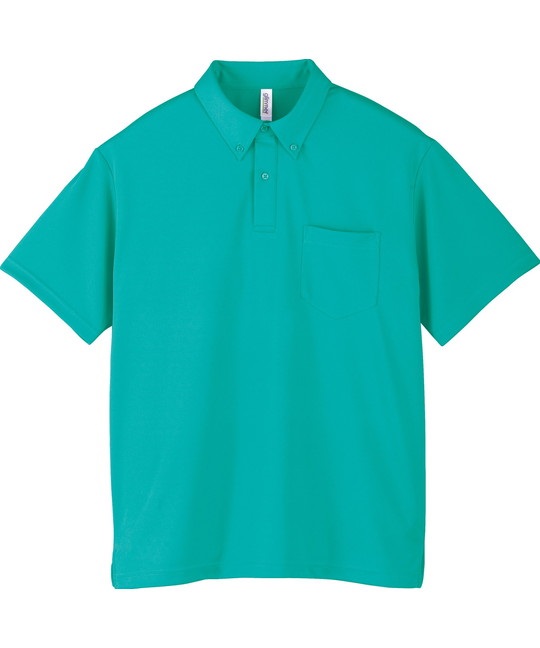 【トムス（glimmer）】00331　4.4オンス　ドライボタンダウンポロシャツ(096ﾐﾝﾄﾌﾞﾙｰ-SS)