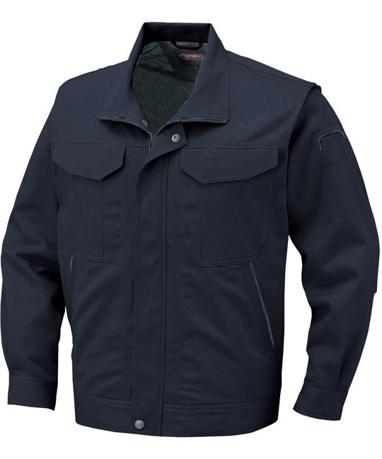 【CO-COS】A-1740　抗菌防臭・防縮ブルゾン（前ファスナータイプ）(1ｼｰﾙｽﾞﾈｲﾋﾞｰ-S)