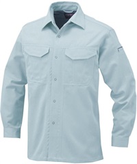 【CO-COS】A-1748　抗菌防臭・防縮長袖シャツ(9ﾊﾟｳﾀﾞｰｸﾞﾘｰﾝ-S)