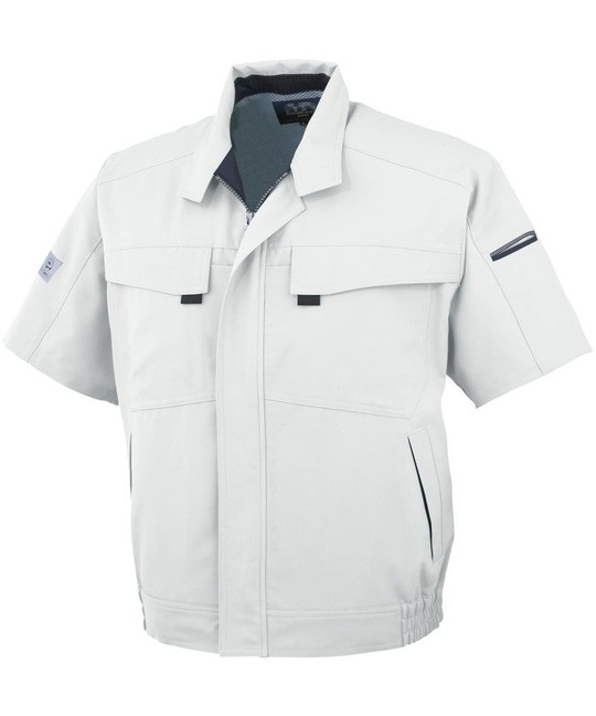 【CO-COS】A-3360　エコ・製品制電　半袖ブルゾン(3ｼﾙﾊﾞｰ-SS)