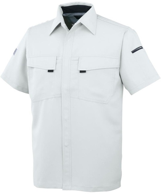 【CO-COS】A-3367　エコ・製品制電　半袖シャツ(3ｼﾙﾊﾞｰ-SS)