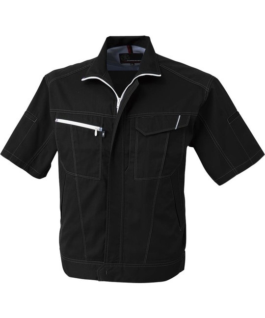 【CO-COS】A-4070　半袖ブルゾン(13ﾌﾞﾗｯｸ-SS)