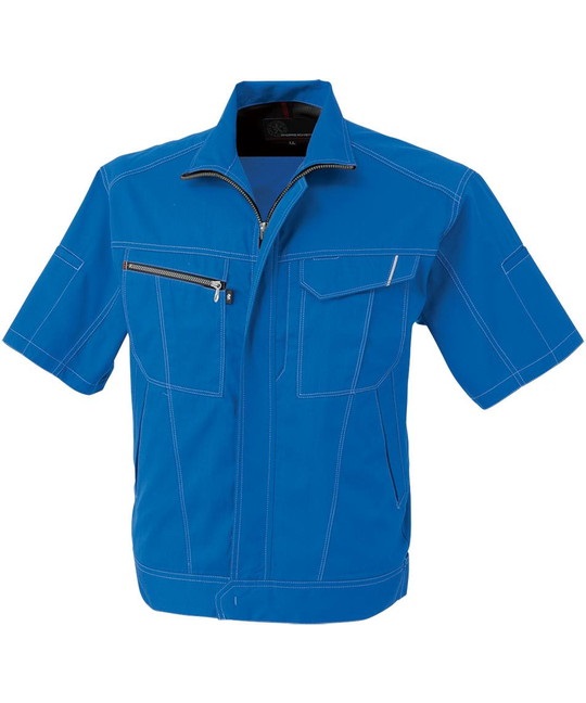 【CO-COS】A-4070　半袖ブルゾン(16ｽｶｲﾌﾞﾙｰ-SS)