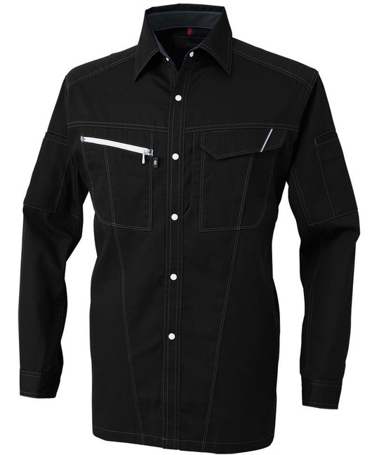 【CO-COS】A-4078　長袖シャツ(13ﾌﾞﾗｯｸ-SS)