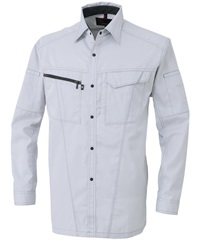 【CO-COS】A-4078　長袖シャツ(3ｼﾙﾊﾞｰ-SS)