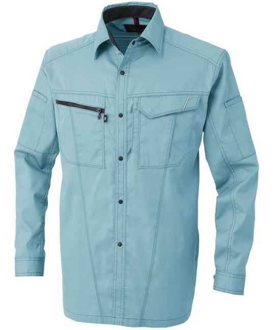 【CO-COS】A-4078　長袖シャツ(9ｸﾞﾘｰﾝ-SS)