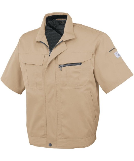 【CO-COS】A-4450　エコ５ＩＶＥスター　半袖ブルゾン(2ﾗｲﾄﾍﾞｰｼﾞｭ-3S)