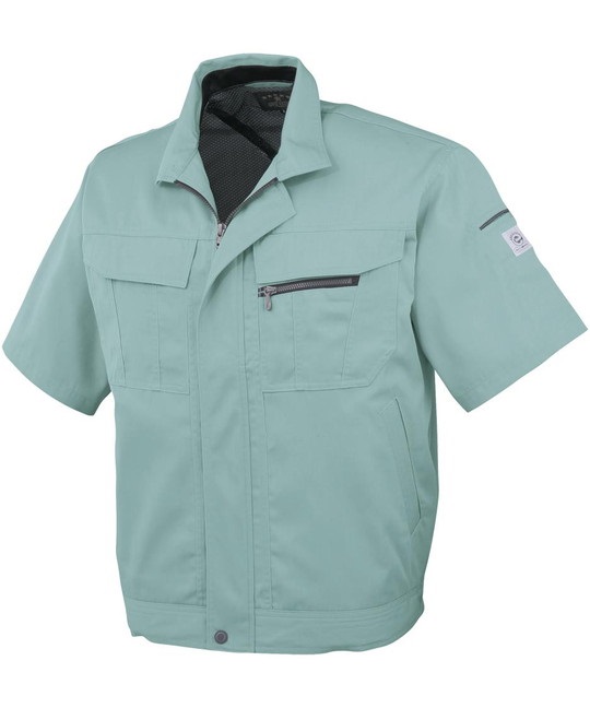 【CO-COS】A-4450　エコ５ＩＶＥスター　半袖ブルゾン(9ﾌﾚｽｺｸﾞﾘｰﾝ-3S)