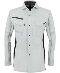 【CO-COS】A-7078　ストレッチ長袖シャツ(3ｼﾙﾊﾞｰ-SS)