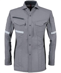 【CO-COS】A-7078　ストレッチ長袖シャツ(3ｸﾞﾚｰ-SS)