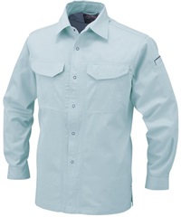 【CO-COS】A-748　抗菌防臭・防縮長袖シャツ(9ﾊﾟｳﾀﾞｰｸﾞﾘｰﾝ-S)