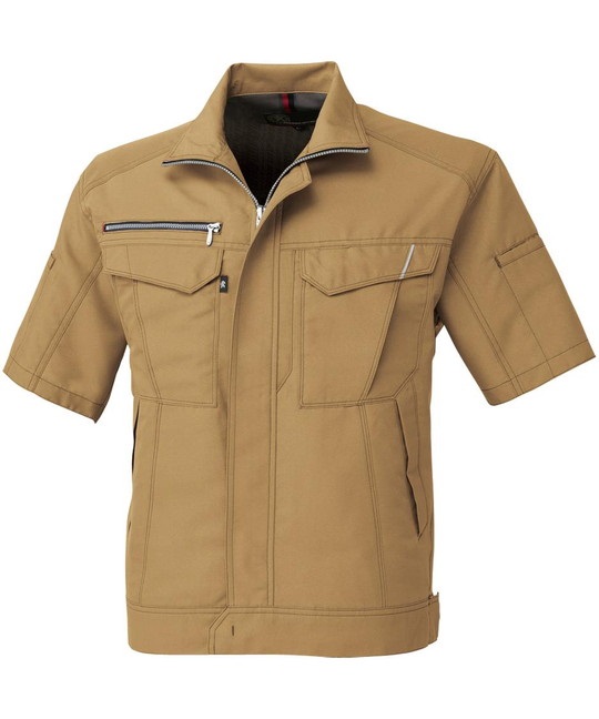 【CO-COS】A-8070　裏綿半袖ブルゾン(14ｷｬﾒﾙ-SS)