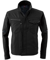 【CO-COS】A-9071　ストレッチ　長袖ジャケット(13ﾌﾞﾗｯｸ-SS)